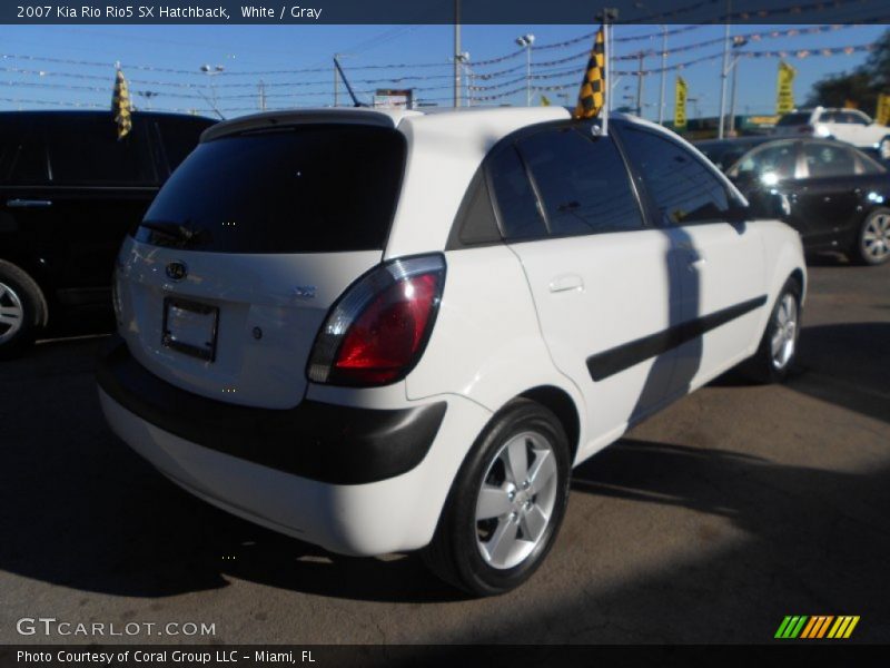 White / Gray 2007 Kia Rio Rio5 SX Hatchback