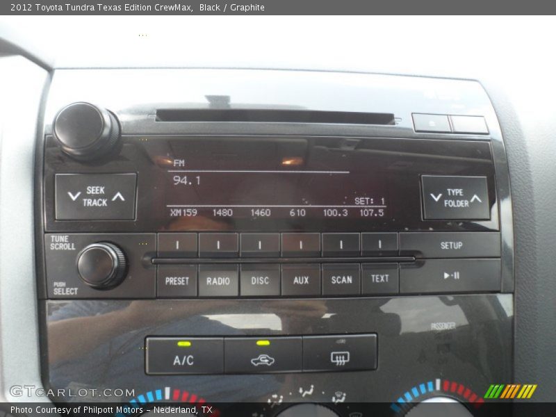 Black / Graphite 2012 Toyota Tundra Texas Edition CrewMax