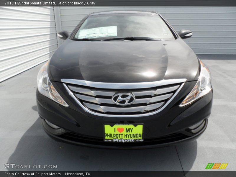 Midnight Black / Gray 2013 Hyundai Sonata Limited