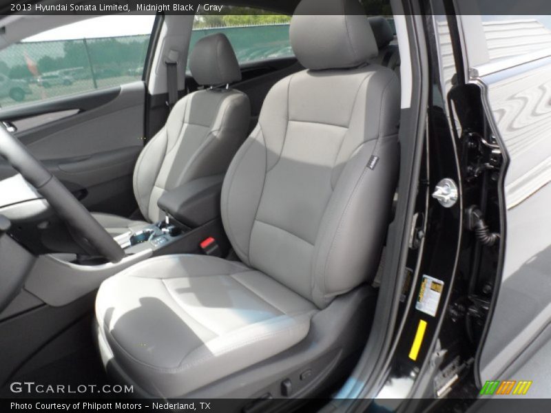Midnight Black / Gray 2013 Hyundai Sonata Limited