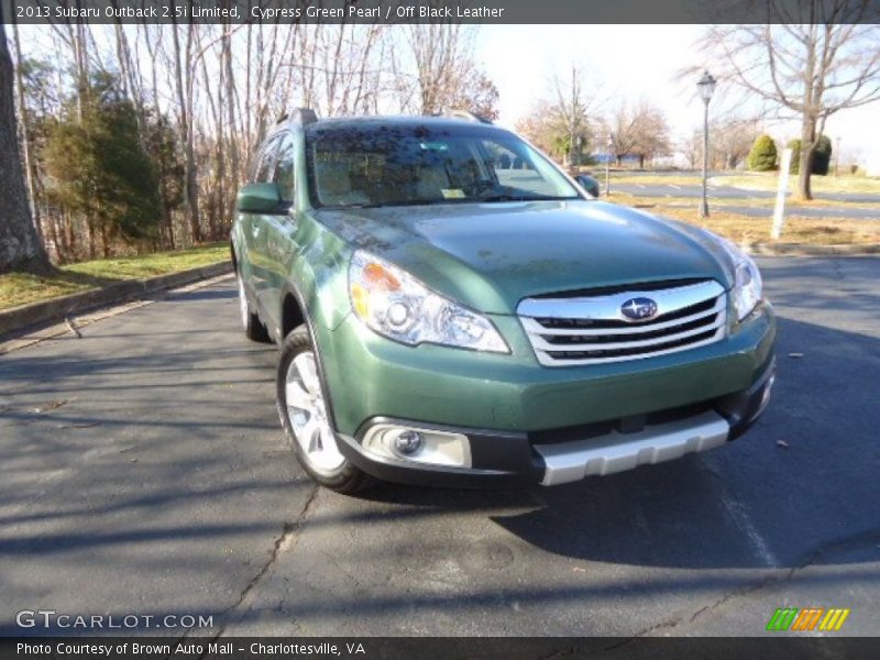 Cypress Green Pearl / Off Black Leather 2013 Subaru Outback 2.5i Limited