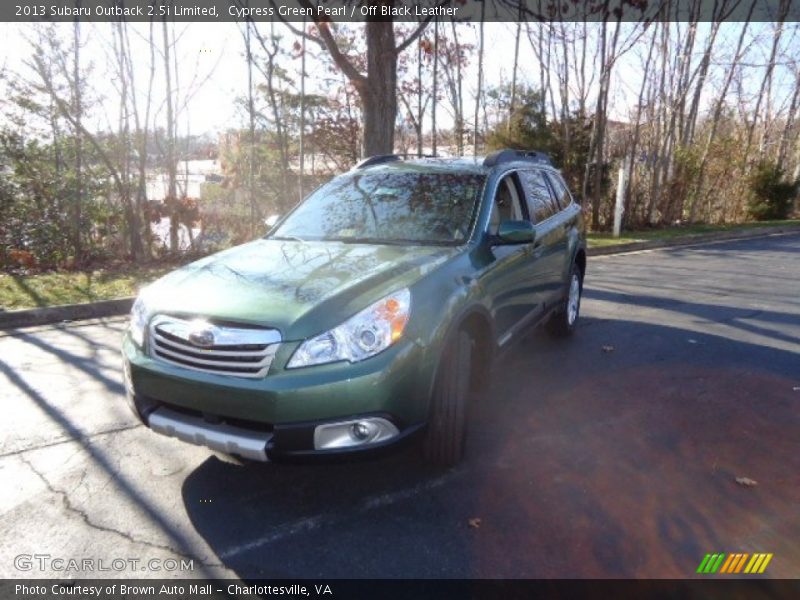 Cypress Green Pearl / Off Black Leather 2013 Subaru Outback 2.5i Limited