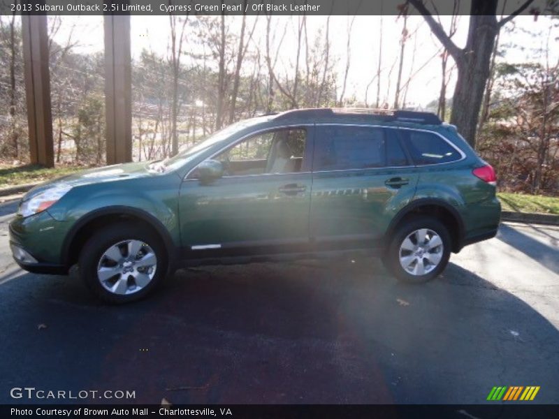 Cypress Green Pearl / Off Black Leather 2013 Subaru Outback 2.5i Limited