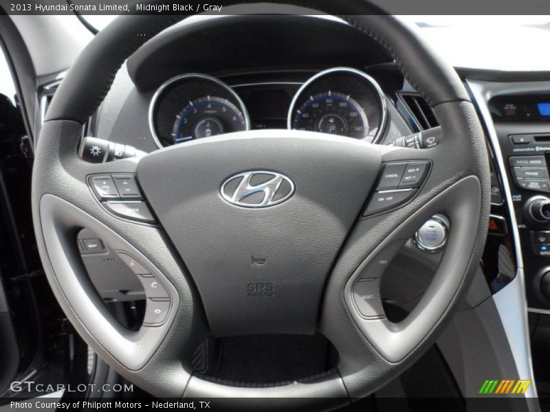Midnight Black / Gray 2013 Hyundai Sonata Limited