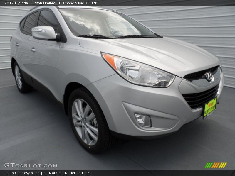 Diamond Silver / Black 2012 Hyundai Tucson Limited