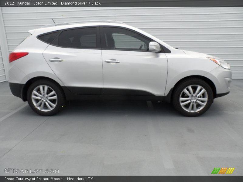 Diamond Silver / Black 2012 Hyundai Tucson Limited