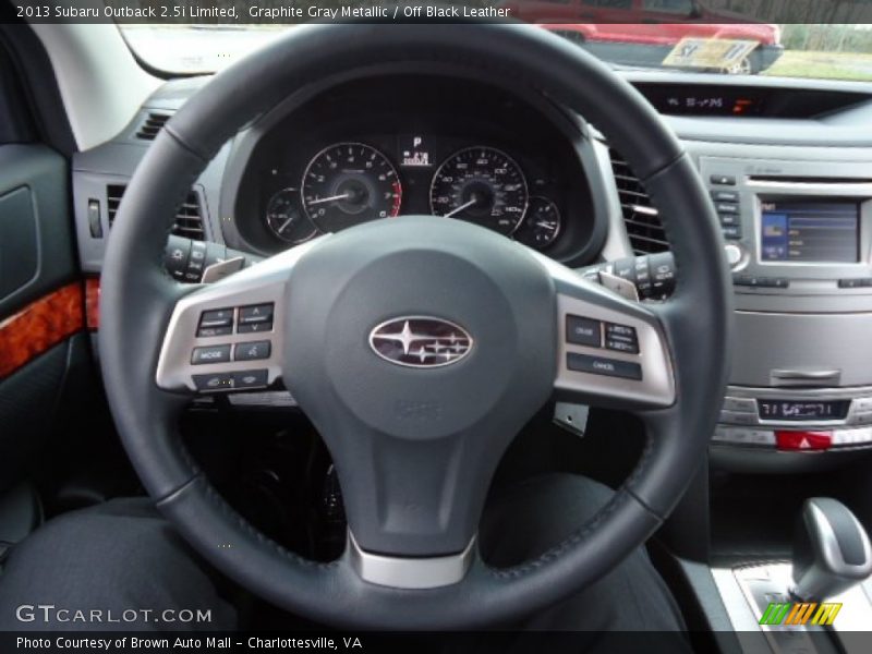 Graphite Gray Metallic / Off Black Leather 2013 Subaru Outback 2.5i Limited