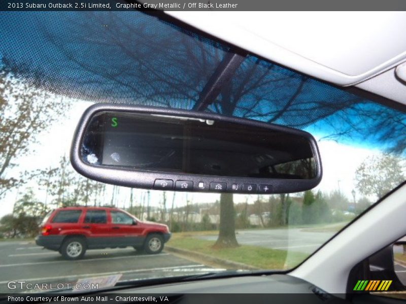 Graphite Gray Metallic / Off Black Leather 2013 Subaru Outback 2.5i Limited