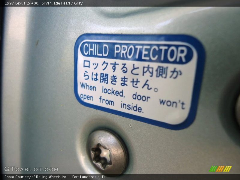 Silver Jade Pearl / Gray 1997 Lexus LS 400