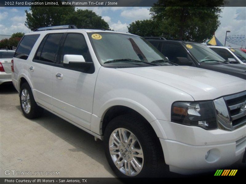 White Platinum Tri-Coat / Stone 2012 Ford Expedition Limited
