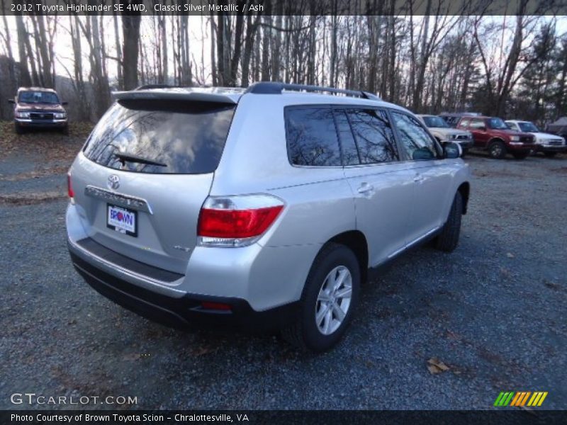 Classic Silver Metallic / Ash 2012 Toyota Highlander SE 4WD