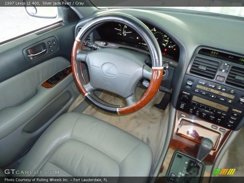 Silver Jade Pearl / Gray 1997 Lexus LS 400