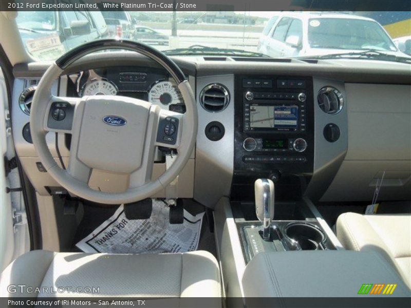 White Platinum Tri-Coat / Stone 2012 Ford Expedition Limited
