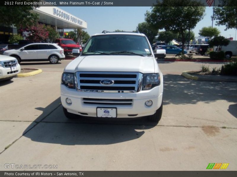 White Platinum Tri-Coat / Stone 2012 Ford Expedition Limited