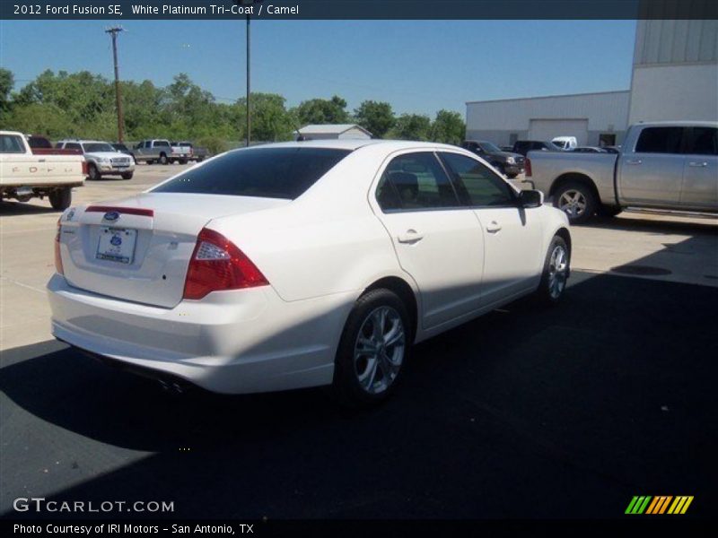 White Platinum Tri-Coat / Camel 2012 Ford Fusion SE