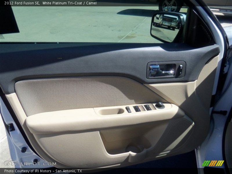 White Platinum Tri-Coat / Camel 2012 Ford Fusion SE