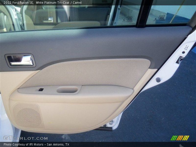 White Platinum Tri-Coat / Camel 2012 Ford Fusion SE
