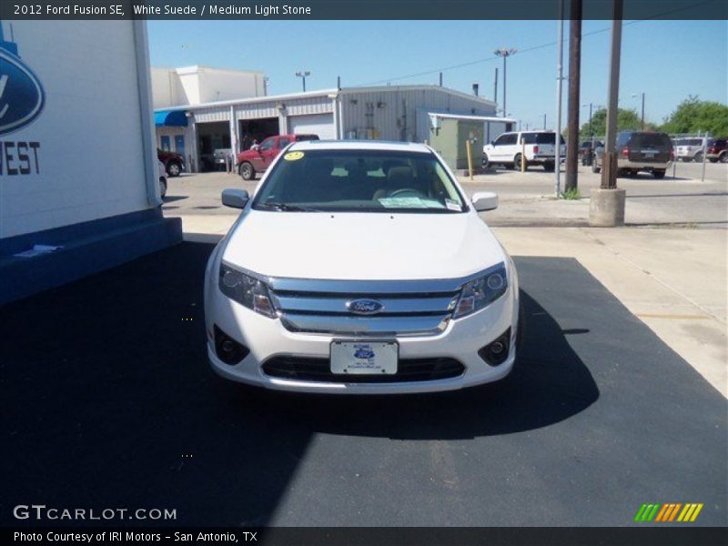 White Suede / Medium Light Stone 2012 Ford Fusion SE