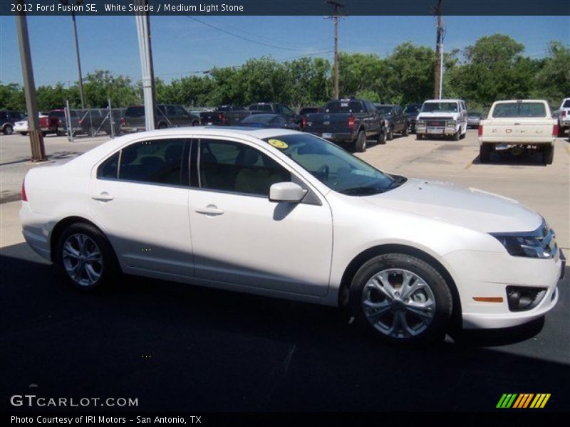 White Suede / Medium Light Stone 2012 Ford Fusion SE