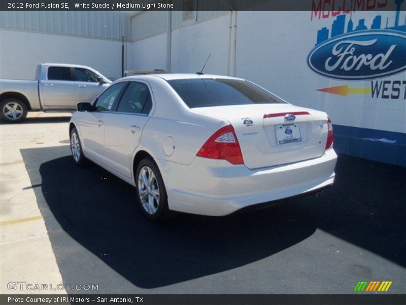 White Suede / Medium Light Stone 2012 Ford Fusion SE