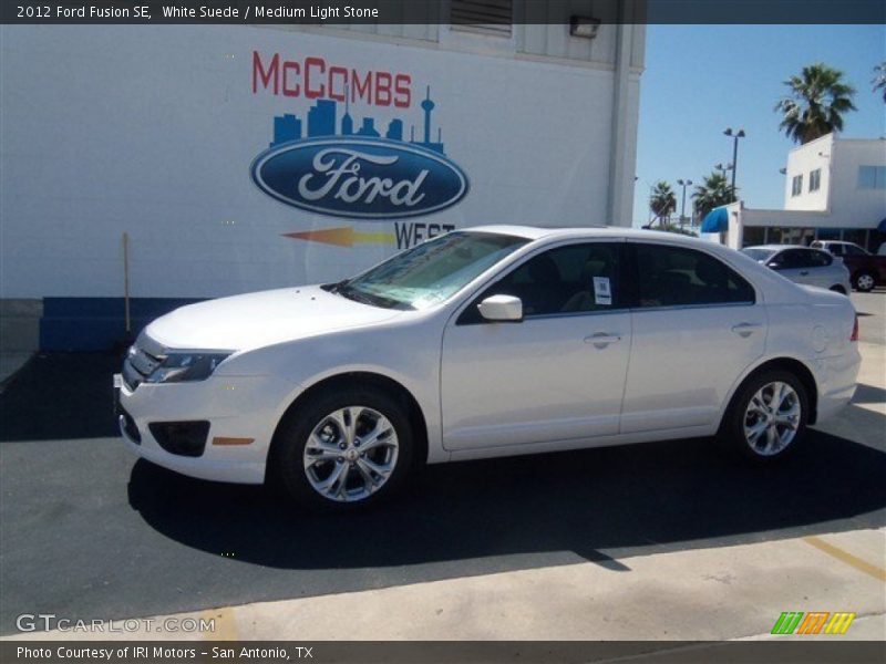 White Suede / Medium Light Stone 2012 Ford Fusion SE