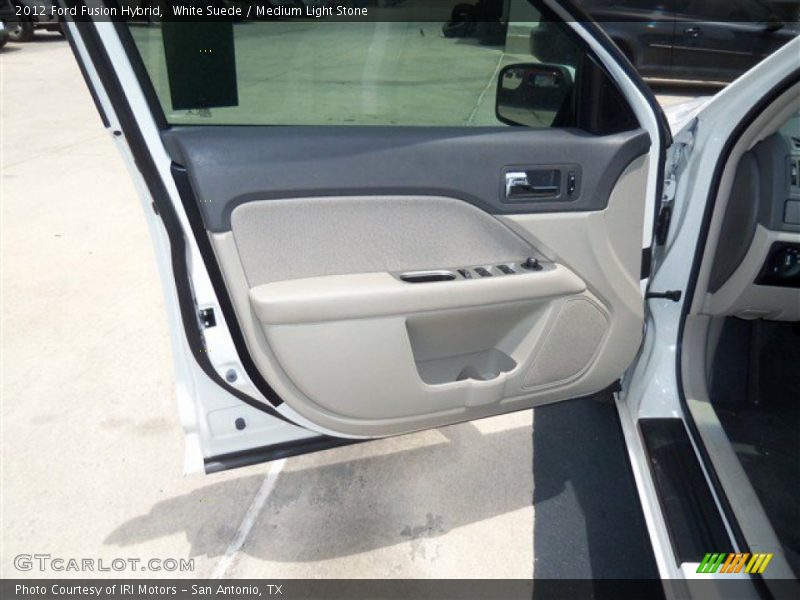 White Suede / Medium Light Stone 2012 Ford Fusion Hybrid