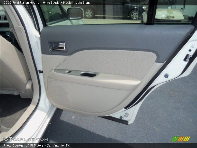 White Suede / Medium Light Stone 2012 Ford Fusion Hybrid