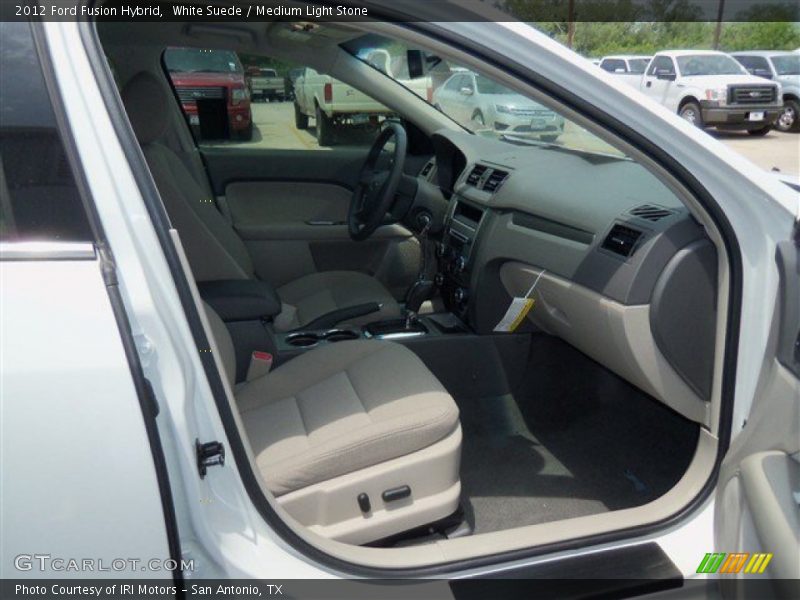 White Suede / Medium Light Stone 2012 Ford Fusion Hybrid