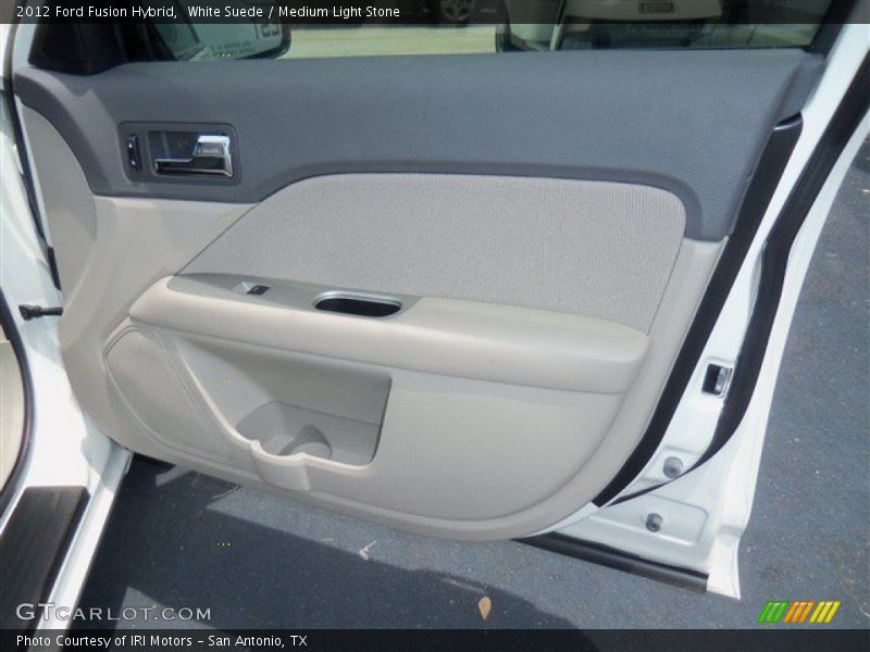 White Suede / Medium Light Stone 2012 Ford Fusion Hybrid