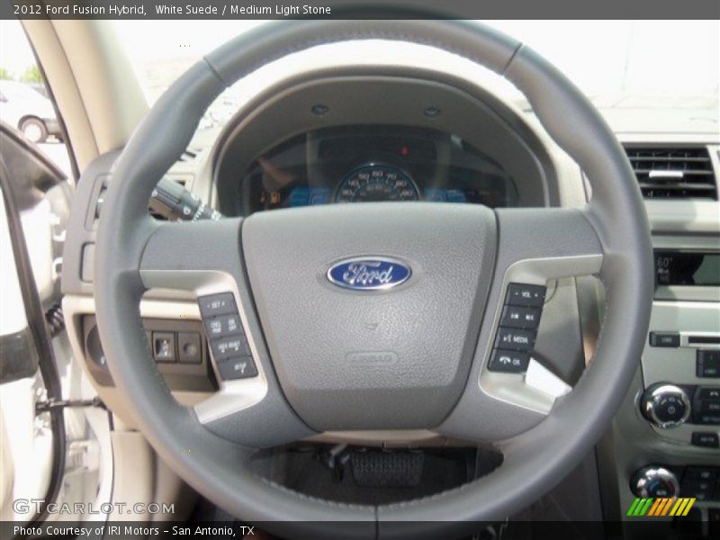 White Suede / Medium Light Stone 2012 Ford Fusion Hybrid