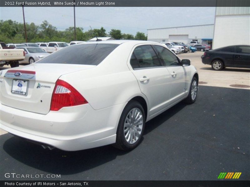 White Suede / Medium Light Stone 2012 Ford Fusion Hybrid