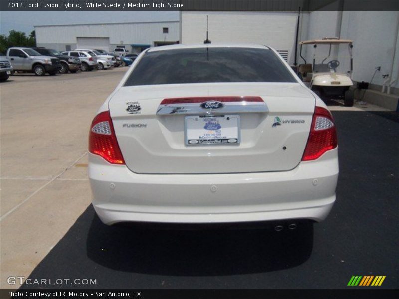 White Suede / Medium Light Stone 2012 Ford Fusion Hybrid