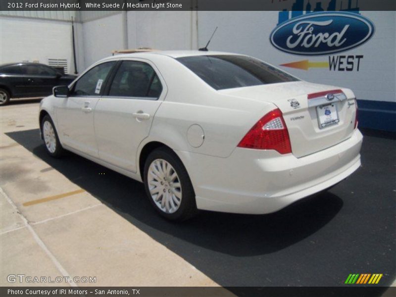 White Suede / Medium Light Stone 2012 Ford Fusion Hybrid