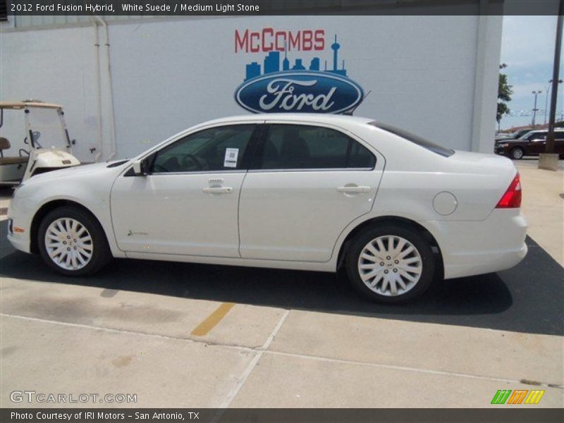 White Suede / Medium Light Stone 2012 Ford Fusion Hybrid