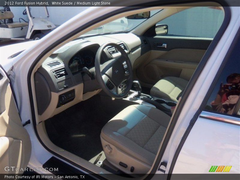 White Suede / Medium Light Stone 2012 Ford Fusion Hybrid