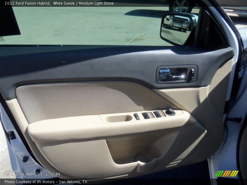 White Suede / Medium Light Stone 2012 Ford Fusion Hybrid