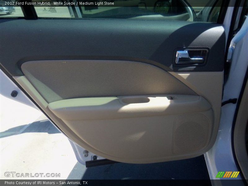 White Suede / Medium Light Stone 2012 Ford Fusion Hybrid