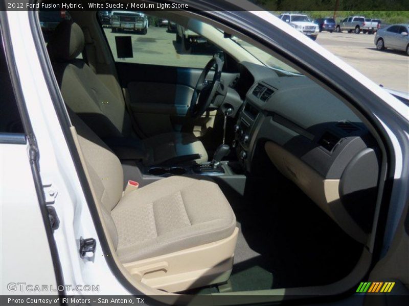 White Suede / Medium Light Stone 2012 Ford Fusion Hybrid