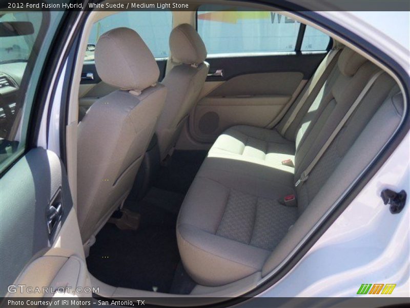 White Suede / Medium Light Stone 2012 Ford Fusion Hybrid