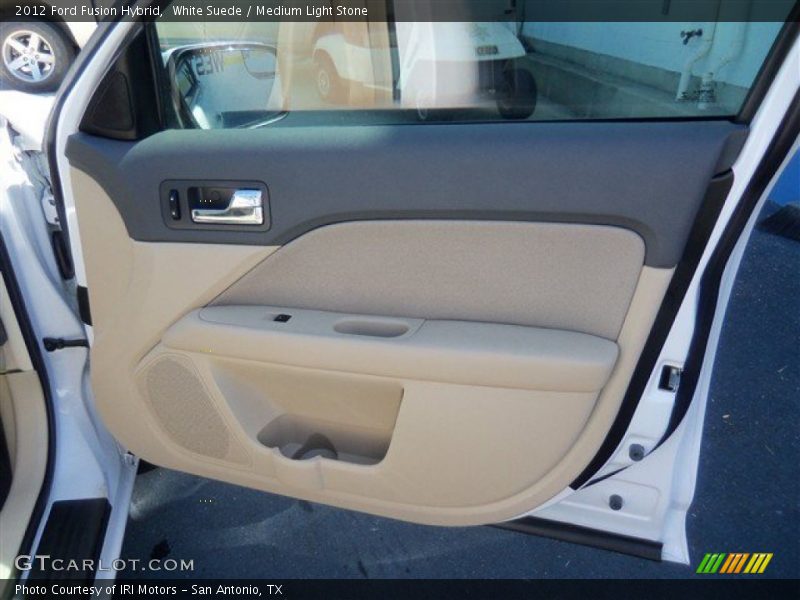 White Suede / Medium Light Stone 2012 Ford Fusion Hybrid