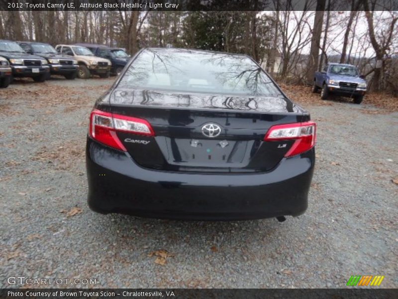 Attitude Black Metallic / Light Gray 2012 Toyota Camry LE