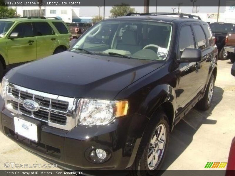 Ebony Black / Stone 2012 Ford Escape XLT