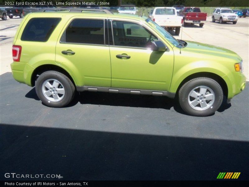 Lime Squeeze Metallic / Stone 2012 Ford Escape XLT V6