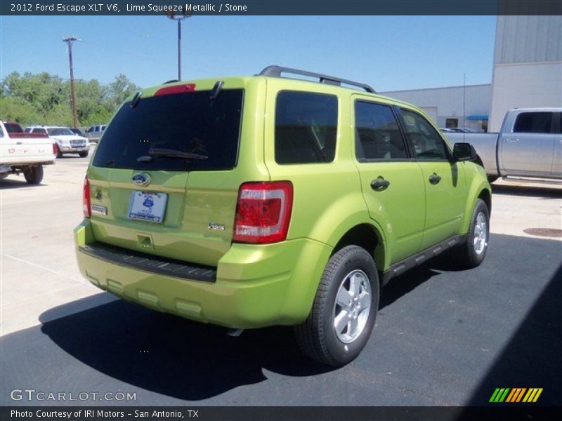 Lime Squeeze Metallic / Stone 2012 Ford Escape XLT V6
