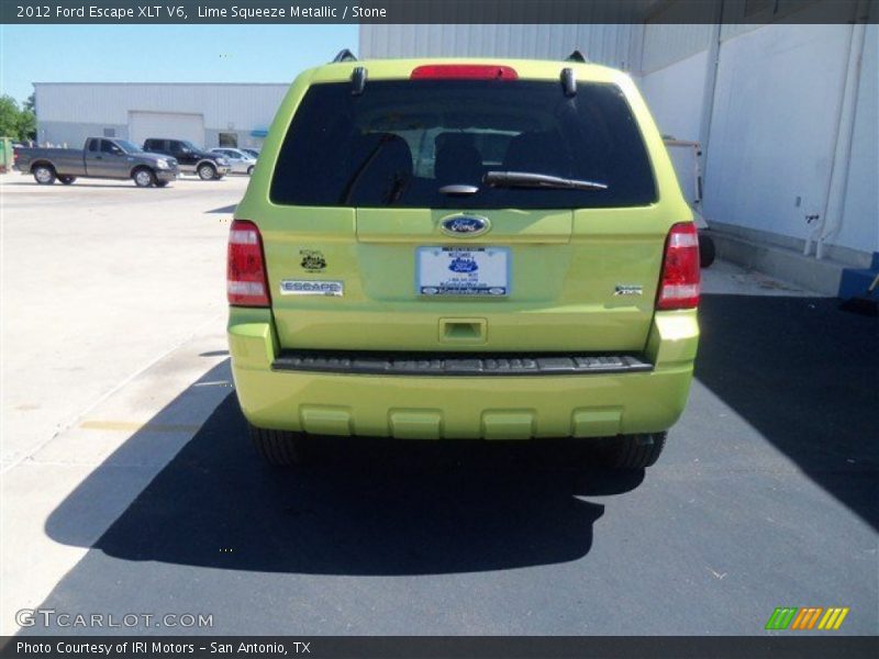 Lime Squeeze Metallic / Stone 2012 Ford Escape XLT V6