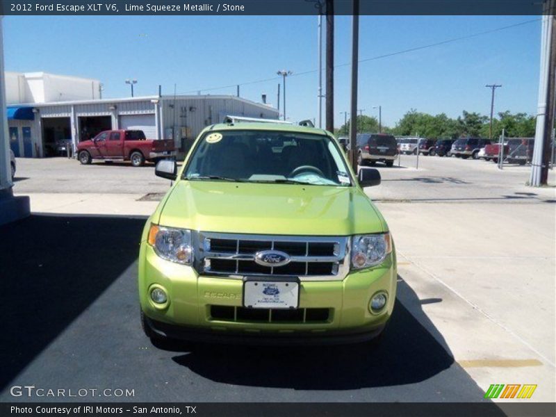 Lime Squeeze Metallic / Stone 2012 Ford Escape XLT V6