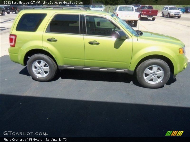 Lime Squeeze Metallic / Stone 2012 Ford Escape XLT V6