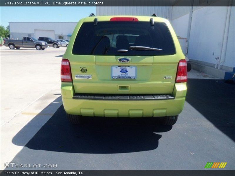 Lime Squeeze Metallic / Stone 2012 Ford Escape XLT V6