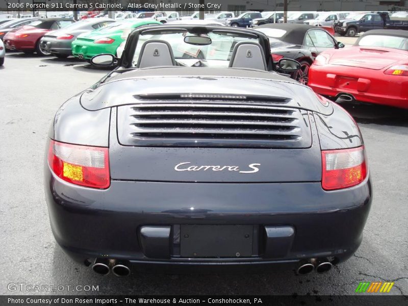 Atlas Grey Metallic / Stone Grey 2006 Porsche 911 Carrera S Cabriolet