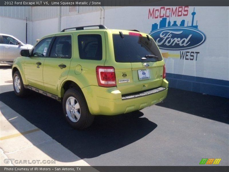 Lime Squeeze Metallic / Stone 2012 Ford Escape XLT V6